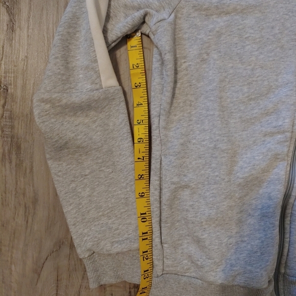 Puma Women's Jacket Size: Medium Light Grey Full Zip Pockets French Terry - Picture 9 of 11